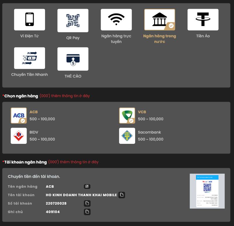 Chuyển khoản ngân hàng – Uy tín, truyền thống