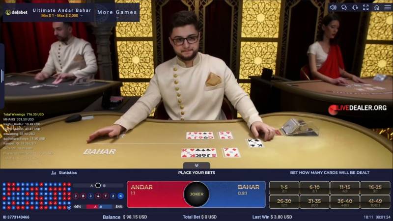 Cách chơi Super Andar Bahar Bao Thắng Từ Cao Thủ 6 Quan sát kỹ từng lá bài được chia